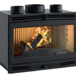 Insert à bois pour cheminée 700T turbo Invicta en fonte et carénage acier