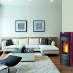 Pellet stove Invicta Drosera burgundy