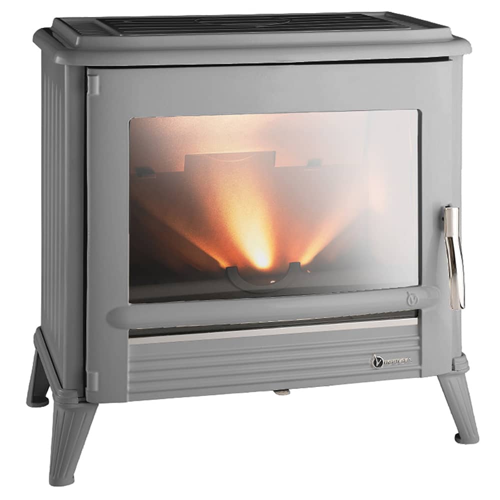 Poêle à bois fonte Invicta Modena émaillé gris- 10 kW