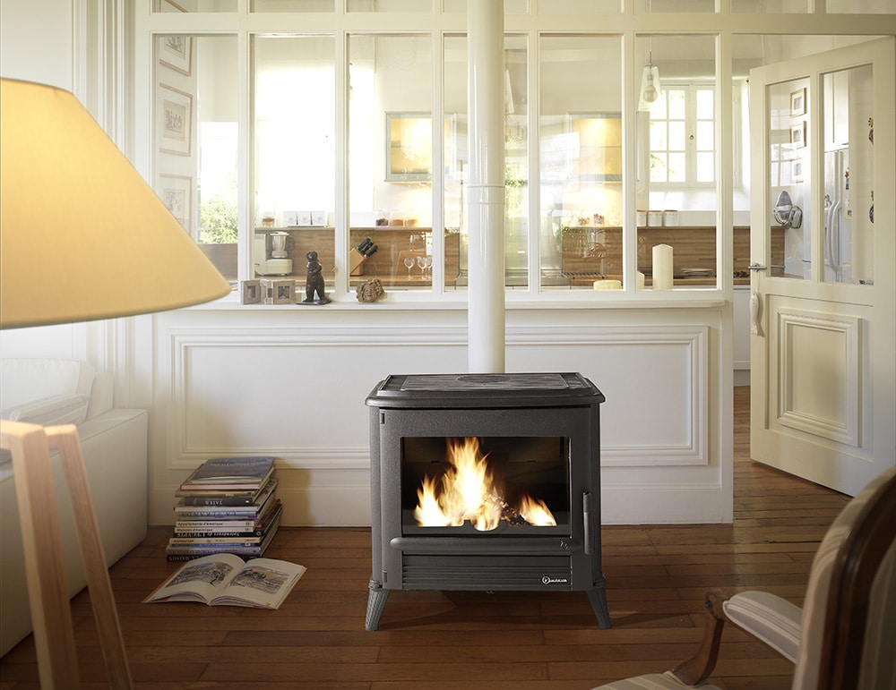 Poêle à bois 10 kW BELLEZA MODENA VISION Triple vitre sur Poêle à