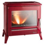 Poêle à bois fonte Invicta Modena émaillé rouge - 10 kW