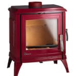 Poêle à bois fonte Invicta Sedan M émaillé rouge - 10 kW