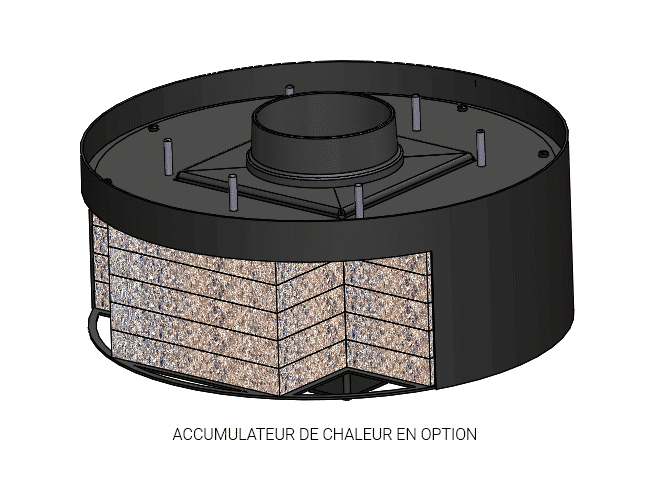 Accumulator for steel and cast iron wood stove Invicta Neosen